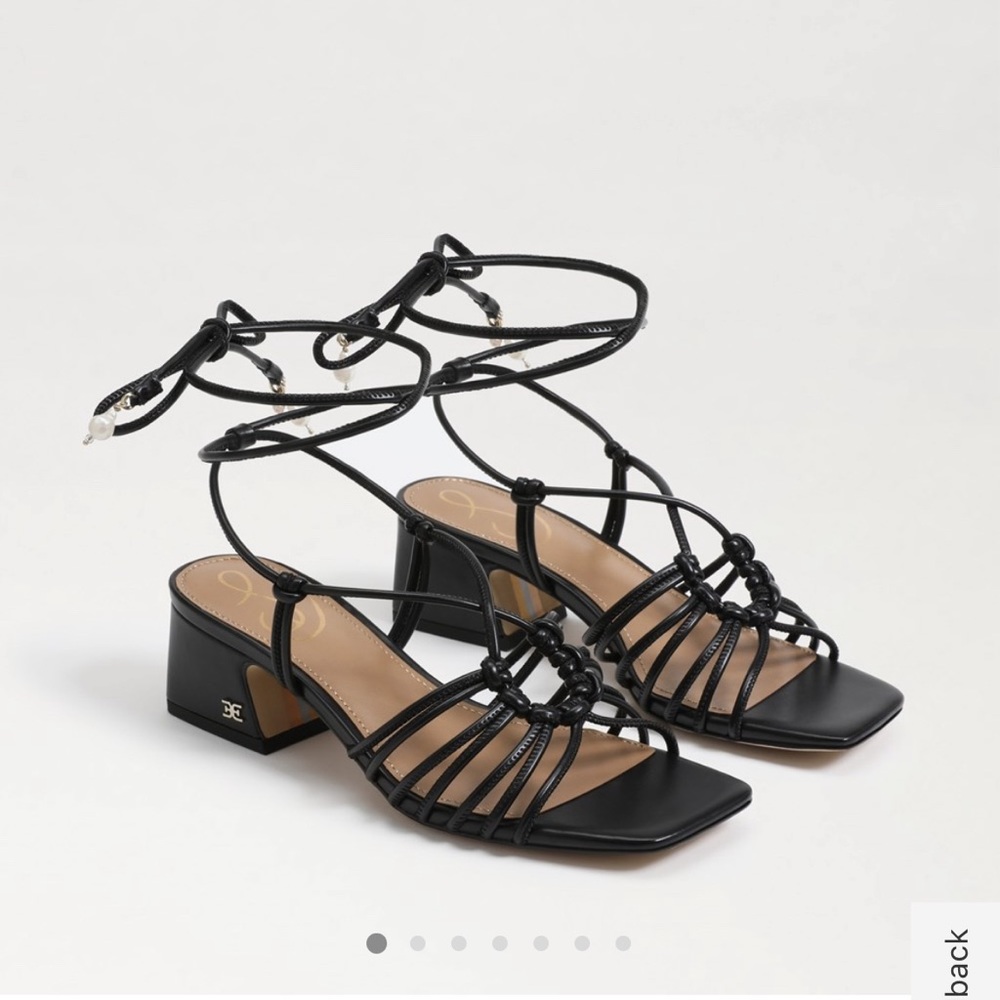 Sam Edelman Westley Sandals Size 8.5 - Black Strappy Low Heel
